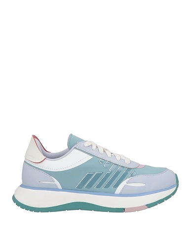 EMPORIO ARMANI Sneakers Sage green 100% Polyester, Cow leather
