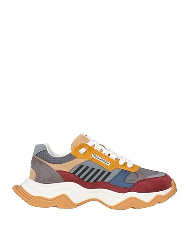 DSQUARED2 Sneakers Burgundy Leather, Textile fibres