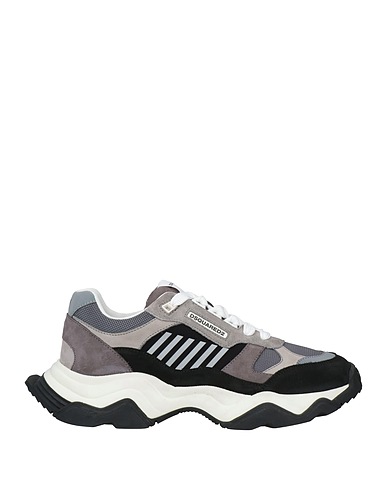 DSQUARED2 Sneakers Grey Leather, Textile fibres