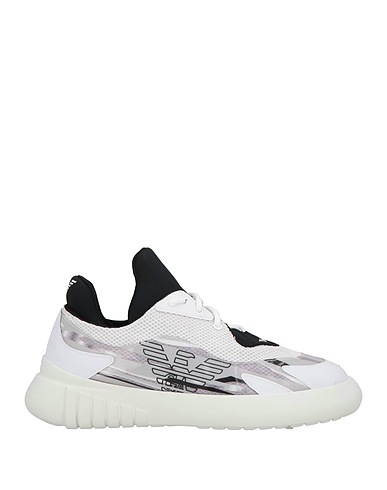 EMPORIO ARMANI Sneakers Bianco 85% Poliestere, 15% Elastan, Poliuretano termoplastico