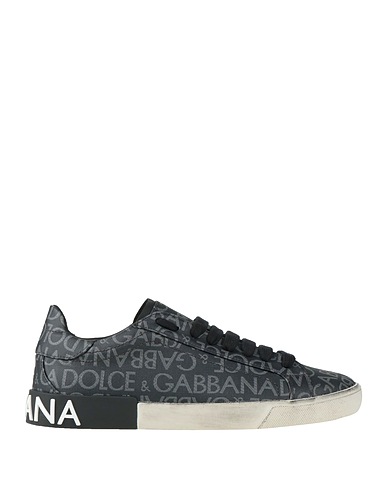 DOLCE&GABBANA Sneakers Schwarz 50% Baumwolle, 20% Polyurethan, 20% Kalbsleder, 10% Polyester