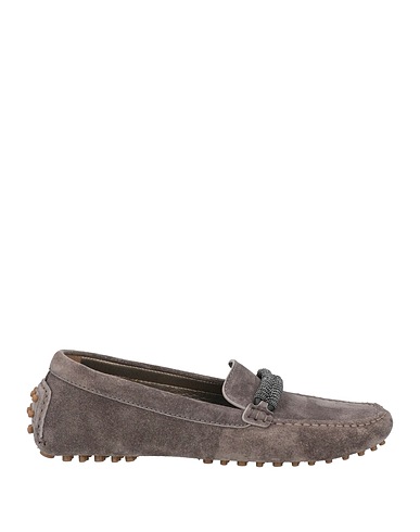 BRUNELLO CUCINELLI Loafers Grey Leather