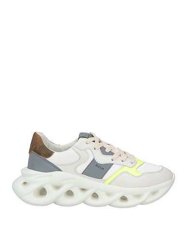 ED PARRISH Sneakers Off white Leather, Textile fibres