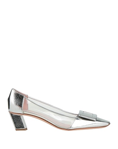 ROGER VIVIER Court Silver Leather, PVC - Polyvinyl chloride