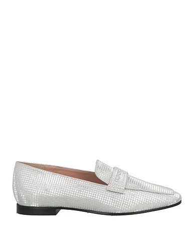 EMPORIO ARMANI Loafers Silver Textile fibres