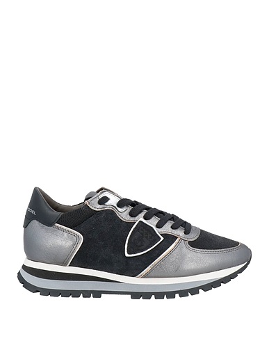 PHILIPPE MODEL Sneakers Charcoal Leather, Textile fibers