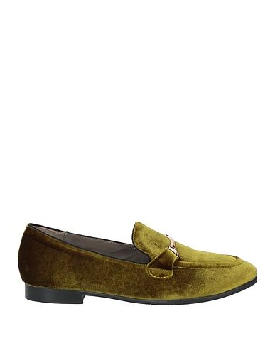 GO-UP Loafers Military green Textile fibers