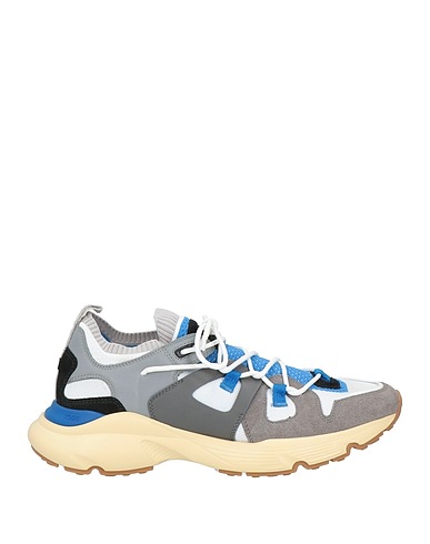 TOD'S Sneakers Grey Leather, Textile fibres