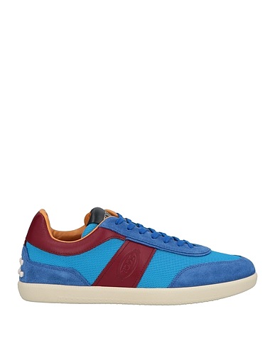 TOD'S Sneakers Azure Leather, Textile fibers