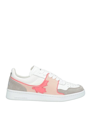 DSQUARED2 Sneakers White Leather, Textile fibers