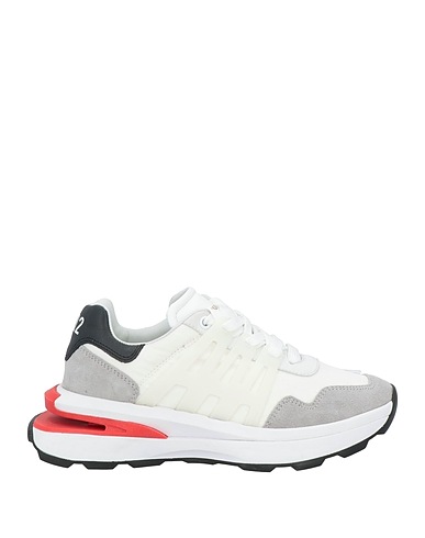 DSQUARED2 Sneakers White Leather, Textile fibers