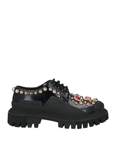 DOLCE&GABBANA Laced shoes Black 100% Calfskin