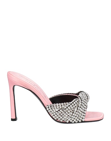 EVANGELIE SMYRNIOTAKI x SERGIO ROSSI Sandals Silver Textile fibers