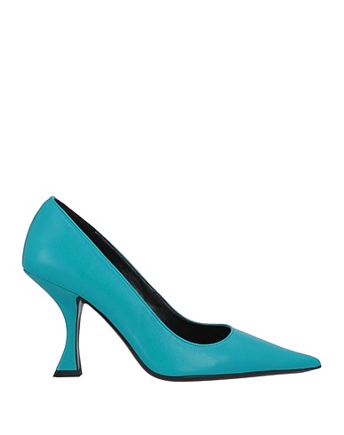 BY FAR Court Turquoise Leather