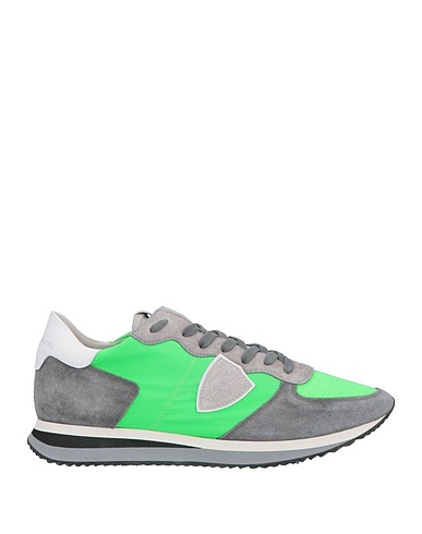PHILIPPE MODEL Sneakers Lime green Leather, Textile fibers