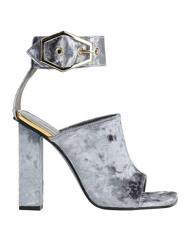 JUST CAVALLI Sandals Grey Textile fibres