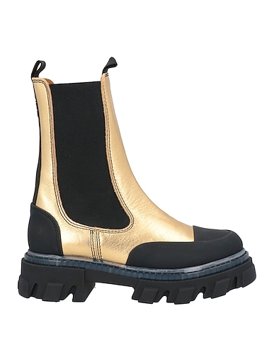 GANNI Ankle boot Gold Leather