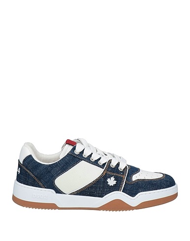 DSQUARED2 Sneakers White Calfskin, Textile fibers