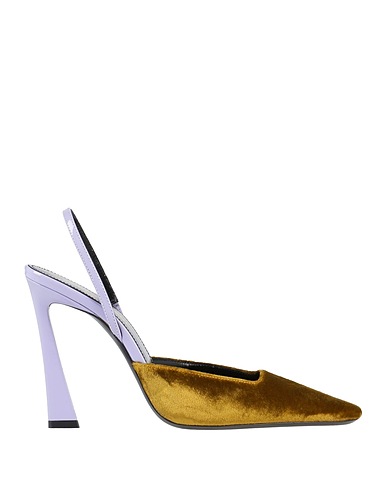 SAINT LAURENT Pump Marigold Leather, Textile fibers
