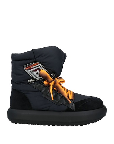EMPORIO ARMANI Ankle boot Black Textile fibres, Leather