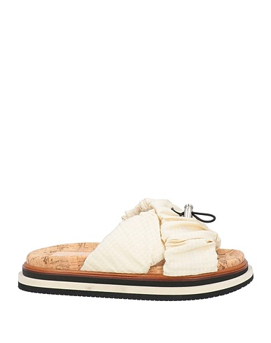 HOGAN Sandals Pastel yellow Textile fibres
