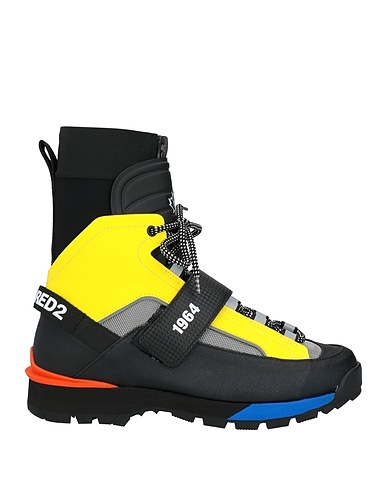 DSQUARED2 Ankle boot Black Calfskin, Textile fibers, Rubber