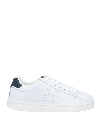 HACKETT Sneakers White Leather, Textile fibers