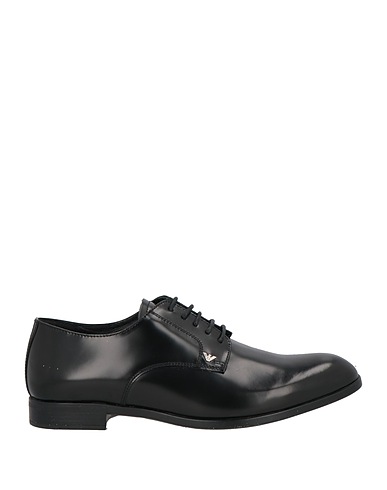 EMPORIO ARMANI Laced shoes Black Leather