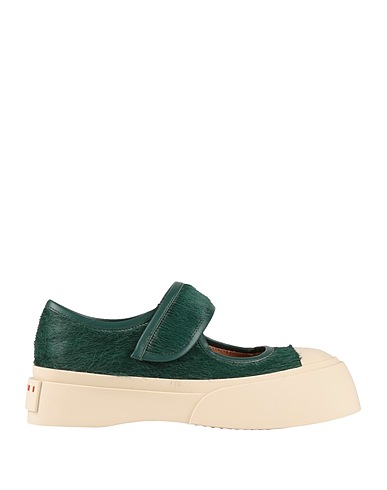 MARNI Court Dark green Leather, Rubber