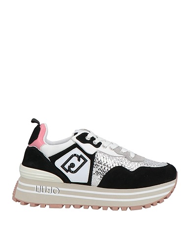 LIU •JO Sneakers Black Lambskin, Textile fibres