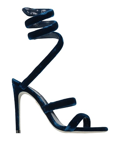 RENE' CAOVILLA Sandals Blue Textile fibers