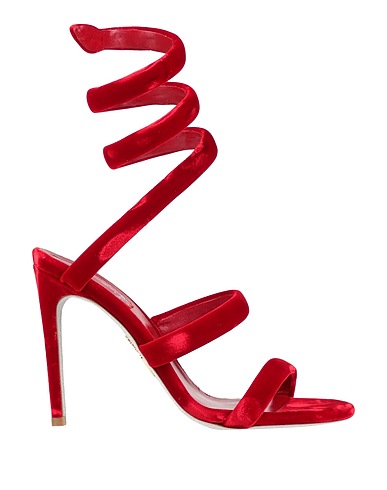 RENE' CAOVILLA Sandals Red Textile fibres