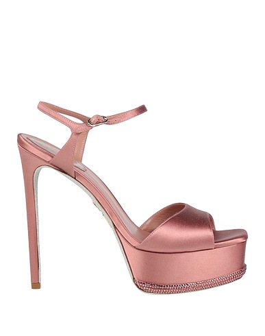 RENE' CAOVILLA Sandals Antique rose Textile fibres