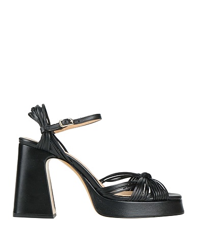 SOULIERS MARTINEZ Sandals Black Leather