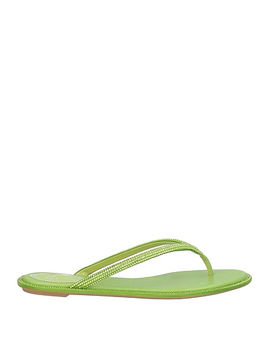 RENE' CAOVILLA Flip flops Green Textile fibres