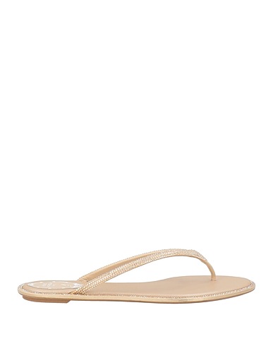 RENE' CAOVILLA Flip flops Beige Textile fibres