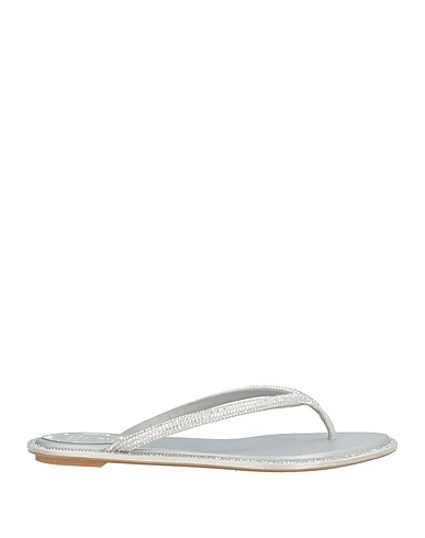 RENE' CAOVILLA Flip flops Light grey Textile fibers