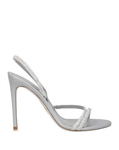 RENE' CAOVILLA Sandals GRIGIO CHIARO Textile fibers