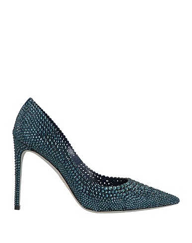 RENE' CAOVILLA Pump Blue Textile fibers