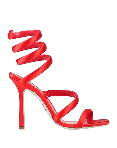 RENE' CAOVILLA Sandals Red Textile fibres