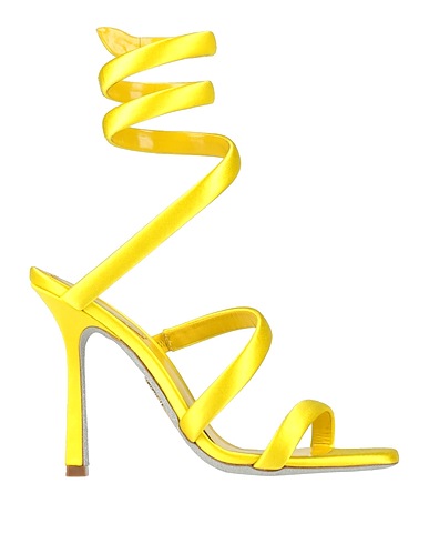RENE' CAOVILLA Sandalen Gelb Gewebefasern