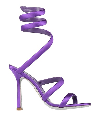 RENE' CAOVILLA Sandali Viola Fibre tessili