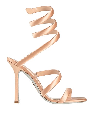 RENE' CAOVILLA Sandals Beige Textile fibers