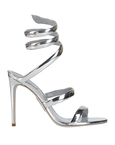 RENE' CAOVILLA Sandals Silver Calfskin