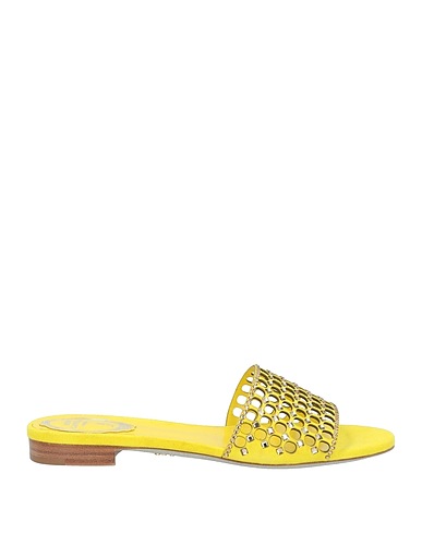 RENE' CAOVILLA Sandals Yellow Leather