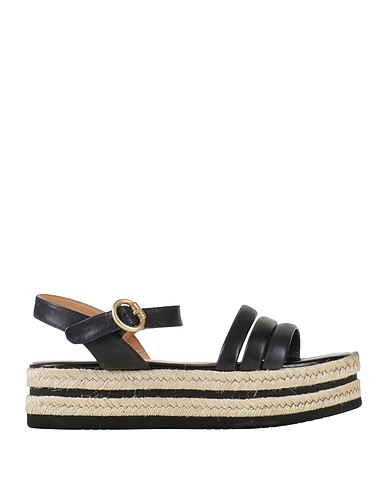 KANNA Espadrilles Black Leather