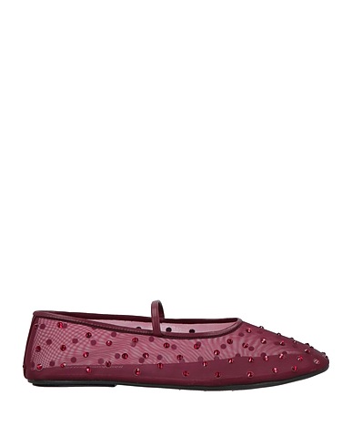 JEFFREY CAMPBELL Ballet flats Burgundy Textile fibres