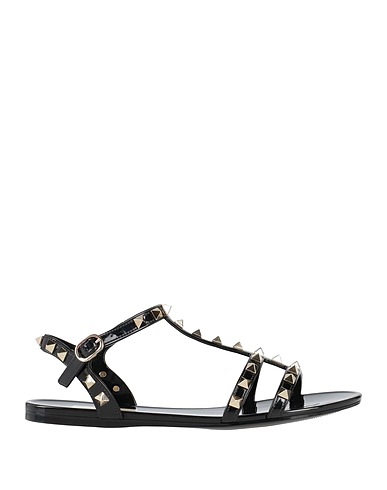 VALENTINO GARAVANI Sandals Black PVC - Polyvinyl chloride