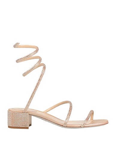 RENE' CAOVILLA Sandals Blush Textile fibres