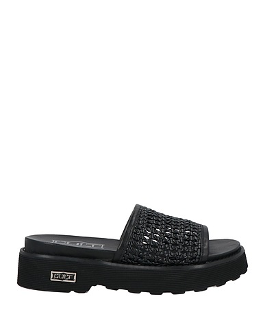 CULT Sandali Nero Pelle, Fibre tessili